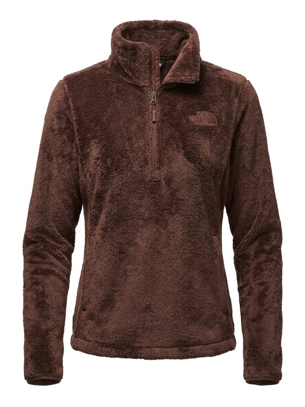 The North Face Women's Brown Plush Half-Zip Turtleneck Pullover